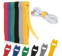 Zivacate 120 Pack Reusable Cable Ties, Adjustable Hook and Loop Cable Straps for Cable Management, Cable Tidy for PC, Headphones, TV and More - 6 Mixed Colors