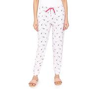 Zivame Tell A Tale Knit Cotton Pyjama, Bright White, 36