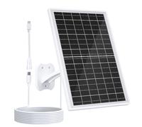 Zivif 13W Solar Panel for Outdoor Security Cameras, USB-C, Micro USB & 5.5x2.1mm DC Output, 360° Adjustable Mount, IP66 Waterproof, 7.2FT Cable, Compatible with Battery-Powered Cameras