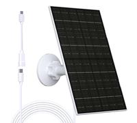 Zivif 7W Solar Panel Compatible with EufyCam, Solar Charger with USB-C & Micro USB Port for 5V Outdoor Rechargeable Battery Camera, IP65 Waterproof, 360° Adjustable Mount