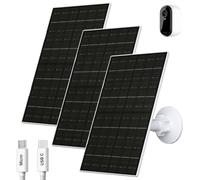 Zivif 7W Solar Panel for Arlo Essential 2K (2nd Gen), Essential XL Spotlight Cameras, USB-C Solar Charger with Micro USB Connector, IP66 Waterproof, 360° Adjustable Mount, 7.2ft Cable, 3 Pack
