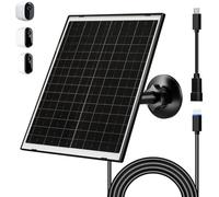 Zivif Solar Panel Charger for Arlo Essential 2K (2nd Gen), Essential XL & Spotlight Cameras - USB-C & Micro USB, IP66 Waterproof, 360° Adjustable Mount, 7.2ft Cable