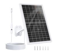 Zivif Solar Panel for Eufy Camera, 13W Solar Charger Compatible with Eufycam 3/3C/2/2 Pro/2C/2C Pro/E/E20/E40/L20/L40, with USB-C Port, Micro USB Adapter, Waterproof Rubber Plug & 10FT Charging Cable