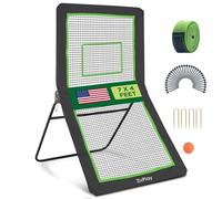 ZivPlay Lacrosse Rebounder, 7ft x 4ft, Black, Plastic & Steel, Rectangular, Sports Rebounder, Lacrosse Nets, Backyard Practice Net, Includes Lacrosse Ball