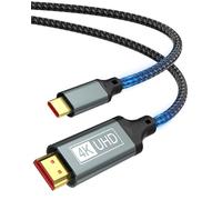 ziwodiv USB C to HDMI Cable 2M, 4K High-Speed USB Type-C to HDMI 2.0, Thunderbolt 4/3 to HDMI Cable for iPhone 17 16 15 Pro Max, MacBook Pro/Air, iPad Pro/Air, iMac, Surface, GalaxyS25