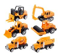 ZIXCIZ 6 Pack Construction Vehicles Toys, Construction Truck Toy for Kids, Assembly Technology Vehicles, Cars,for Kids 3 4 5 6 7 8 Birthday Gifts and Cake Decorations, Interactive Toys for Children