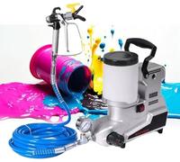ZIXIAOS 1600w High-Pressure Airless Paint Sprayer, 2.5l/Min Paint Sprayer,With 3 Adjustable Speed, 2l Capacity, 5m Hose Wall Spray Gun Portable Airless Paint Sprayer
