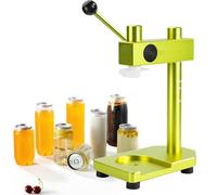 ZIXIAOS Aluminum Alloy Cup Closing Machine, Hand Tin Can Seamer Machine with Fixed Base, Sealing Capacity 250/330/400/500/700 Ml,For Sealing Pet Bottle Can Green