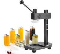 ZIXIAOS Aluminum Alloy Cup Closing Machine, Hand Tin Can Seamer Machine with Fixed Base, Sealing Capacity 250/330/400/500/700 Ml,For Sealing Pet Bottle Can Grey