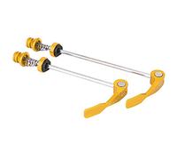 ZIXINNKC 1 Pair Mountain Bike Drum Quick Release Lever Skewer Safety Locker (Gold)