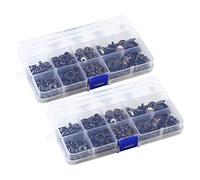 ZIXINNKC 100 Sets 15mm Black Snap Fasteners Popper Press Stud Button with Install Tool Kit