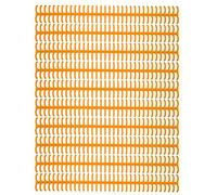 ZIXINNKC 10PCS 34 Hole Binding Spine Plastic Split Loose Leaf Rings Detachable Binding Loop 12mm Diameter (Orange)