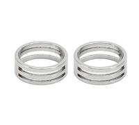 ZIXINNKC 2 Pcs Hand Made Ring Inner 18mm Outer 21mm Stainless Steel Opening Ring Hand Made Ring DIY Jewelry