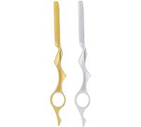 ZIXINNKC 2pcs Professional Stainless Steel Hair Styling Trimming Hair Thinning