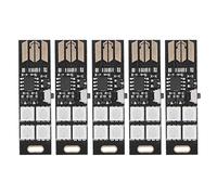 ZIXINNKC 5Pcs Super Mini USB Light Thin Ultra Slim Multi Color Changing 7 Colors RGB Night 4 LED TV Backlight Kit Table Lamp DC5V