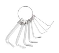 ZIXINNKC 8Pcs Hex Key Wrench Set Metric 1.5 2 2.5 3 3.5 4 5 6mm Steel Craftsman Hand Tool