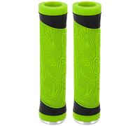 ZIXINNKC Bike Handle Silicone Grips Flat Handlebar Bar End Plugs Handle Cover Grips (Green)