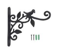 ZIXINNKC Black Metal Hanging Plant Bracket Outdoor Wall Hook Wind Chimes Decorative Hanger for Garden