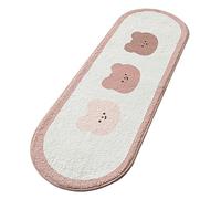 ZIXINNKC Cartoon Animal Pattern Area Rug Door Mat Soft Cute Oval Rug Bedside Carpet Decoration for Home Bedroom (Brown Bear Pattern)