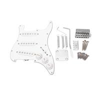 ZIXINNKC DIY Electric Guitar Kit with Prewired Loaded Pickguard Bridge System Neck Plate for Upgrade Repair