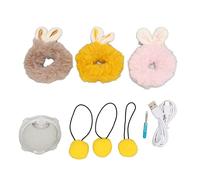 ZIXINNKC Electric Cat Ball Toy 3 Modes USB Charging Smart Interactive Kitten Toy with Plush Strap Cover for Indoor