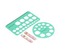 ZIXINNKC Flange Measurement Tool Sizing Nipple Rulers Set Silicone for Breast Pump Round and Rectangle (Green)