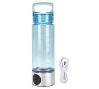 ZIXINNKC Hydrogen Water Bottle 400ml Leak Proof Portable Hydrogen Rich Water Generator for Sports Outdoor (Silver Blue)