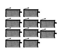 ZIXINNKC Nylon Mesh Pencil Pouch Tear Resistant A6 Paper Document File Folders Organizer Bags 10pcs Portable Office Supplies Storage (Black)