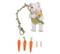 ZIXINNKC Rabbit Statue Cute Resin Climbing Bunny Sculpture Premium Material Garden Art Decor Easy Installation Outdoor Decoration (White)