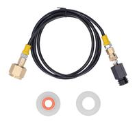 ZIXINNKC Soda Refill Adapter CO2 Cylinder Cartridge Fill Tank Connector with 60in Hose CGA320 (High Pressure Hose)