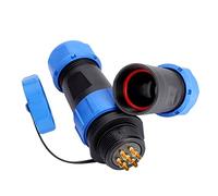 ZIXINNKC SP21 IP68 2/3 /4/5 /7/9 /12pin Aviation Plug Socket Cable in line Connector (7pin)