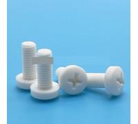 Zixinz-Socket Cap Screws 100pcs M3 M4 M5 M6 Plastic Cross Recessed Pan Head Polypropylene PP Screw, Corrosion-resistance(M3X20)