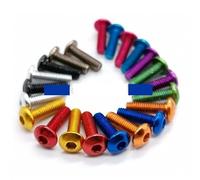 Zixinz-Socket Cap Screws 10pcs Aluminum Screw M3.5 * 5/6/8/10/12/14/16 Aluminum Hex Socket Button Head Screw, Corrosion-resistance(M3.5 x 6,Orange)