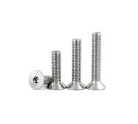 Zixinz-Socket Cap Screws 304 A2-70 Stainless Steel Hexagon M1.6 M2 M2.5 M3 M4 M5 M6 M8 Hex Socket Head Flat Countersunk Bolt Screw,5/10/25/50pcs, Corrosion-resistance(30mm,5pcs M6)