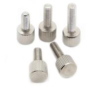 Zixinz-Socket Cap Screws 304 Stainless Steel Knurl Flat Round Head Hand Tighten Thumb Screw Chassis Thumb Bolt Adjust Toolless M2 M2.5 M3 M4 M5 M6, Corrosion-resistance(5mm,M2 5pcs)