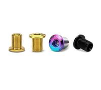 Zixinz-Socket Cap Screws 4pcs Titanium Bolts For Road Bike Chain Wheel Fixed Screw Crankset Bolt ACE/ULTEGRA/105 Road Bicycle Parts, Corrosion-resistance(Black)