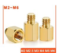 Zixinz-Socket Cap Screws Brass Hex Motherboard Standoff Male To Female Board Rack Stud Spacing Screw Metric Thread Spacer Bolts M2-M6, Corrosion-resistance(55mm(30Pcs),M4 (Thread 6mm))