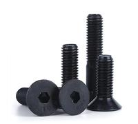Zixinz-Socket Cap Screws Din7991 M2 M2.5 M3 M4 M5 M6 Black Hex Socket Flat Countersunk Head Screw, 5-50pcs, Corrosion-resistance(10mm,M2(50PCS))
