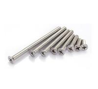 Zixinz-Socket Cap Screws M1 M1.2 M1.4 M1.6 M2 M2.5 M3 M4 M5 M6 DIN965 Stainless Steel 304 Flat Head Countersunk Machine Screws, Corrosion-resistance(4mm,M2 50pcs)