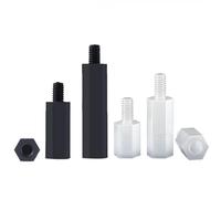 Zixinz-Socket Cap Screws M2 M2.5 M3 M4*L+6mmThread White Spacing Screw Plastic For PCB Motherboard Fixed Nylon Standoff Spacer Pillar 50Pcs， Corrosion-resistance(8mm,M3 (50pcs))