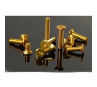 Zixinz-Socket Cap Screws M2 M2.5 M3 M4 M5 Countersunk Flat Head Hex Hexagon Socket Screws Alloy Steel Titanium Plating Gold Screw Length 4-35mm, 20pcs, Corrosion-resistance(25mm(TL12mm),M3)