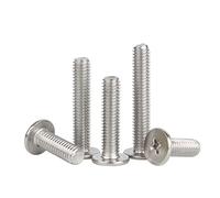 Zixinz-Socket Cap Screws M2 M2.5 M3 M4 M5 M6 304 Stainless Steel Cross Ultra Thin Super Flat Wafer Head Screw Notebook Laptop Electronic Bolt, Corrosion-resistance(8mm,M5 x 10Pieces)