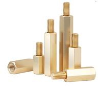 Zixinz-Socket Cap Screws M2-M6 Brass Hex Motherboard Standoff Male To Female Board Rack Stud Spacing Screw Metric Threaded Spacer Bolts, Corrosion-resistance(14mm(10Pcs),M2.5 (Thread 6mm))