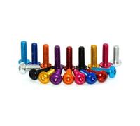 Zixinz-Socket Cap Screws M3 Aluminum Alloy Button Screws M3*5/6/8/10/12/14/16mm Aluminum Hex Socket Round Head Screws Bolts Anodized, 10pcs, Corrosion-resistance (Length : 16mm, Size : Black)