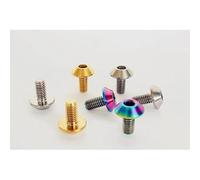 Zixinz-Socket Cap Screws M6x12 M6x15 M6x18 M6x20 M8x25 GR5 TC4 Titanium Umbrella Head Motorcycle Decorative Bolt, 2pcs, Corrosion-resistance(M8x25mm,Ti)