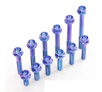 Zixinz-Socket Cap Screws M8X20-80 Flange Titanium Bolt Full Size Athletic Bolt Head Width 16mm, 1pc, Corrosion-resistance(Purple (1pc),M8 X40 mm)