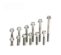 Zixinz-Socket Cap Screws M8X20-80 Flange Titanium Bolt Full Size Athletic Bolt Head Width 16mm, 1pc, Corrosion-resistance(Silver (1pc),M8 X60 mm)