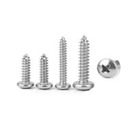 Zixinz-Socket Cap Screws Self Tapping Screw Cross Round Pan Head Screws 316 Stainless Steel Wood Screw M4.2 M4.8 M5 M5.5 Screws,10-20Pcs, Corrosion-resistance(25mm,M5 10PCS)