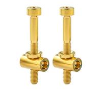 Zixinz-Socket Cap Screws Titanium Bolt M5 X 30/40mm Bicycle Seat Post Screw For MTB Road Bicycle Seat Post Saddle Fixing 1Pair, Corrosion-resistance(Gold,30mm)