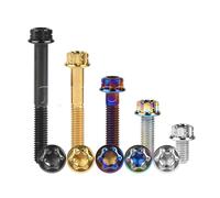 Zixinz-Socket Cap Screws Titanium Bolt M6/M8x10/15/20/25/30/35/40/45/50/55mm Fancy Fange Head Screws For Motorcycle Parts, Corrosion-resistance(Green,55mm)